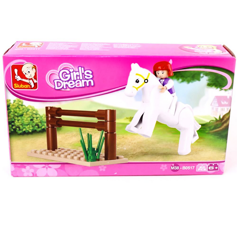 Girls Dream Equestrian Building Brick Kit (20 Pcs)